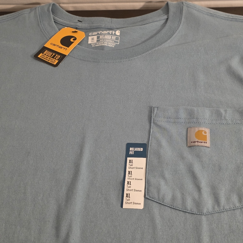 New Carhartt Seafoam Green Short Sleeve Lightweight T-Shirt XL Tall Relaxed Fit